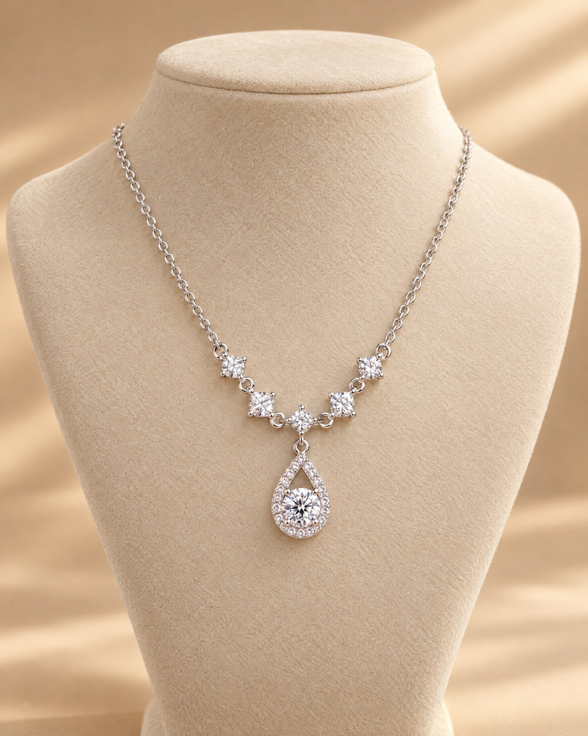 Mermaid's Tear Teardrop Necklace worn - Glimvora