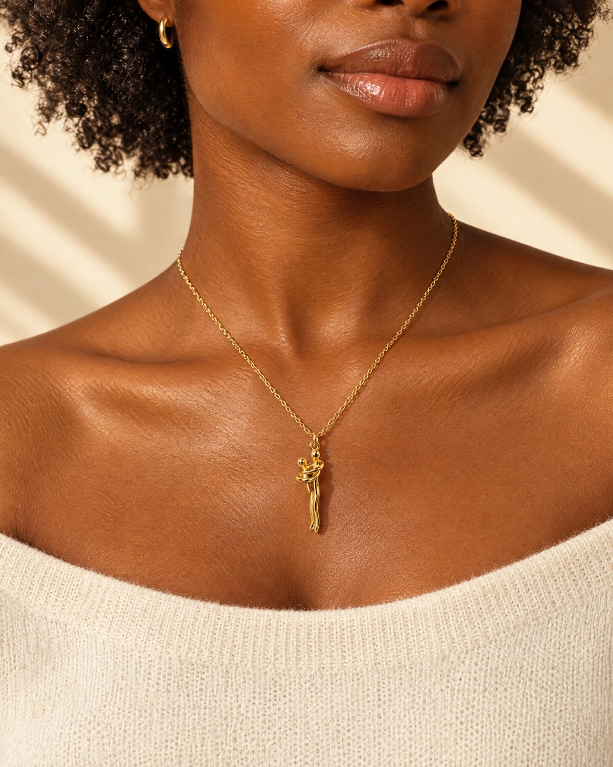 Embrace Pendant Necklace worn - Glimvora