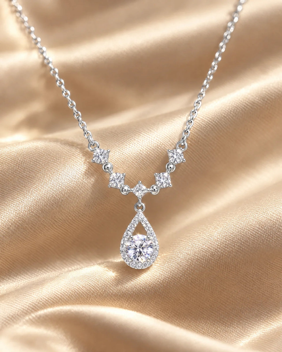 Mermaid's Tear Teardrop Necklace gift view - Glimvora
